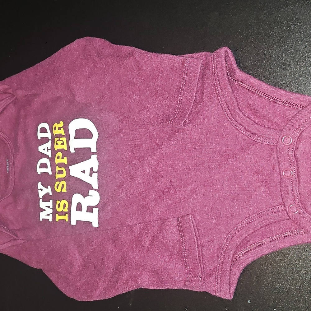Carter's Burgundy Baby Onesie
